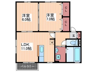 フォンテ－ヌの物件間取画像